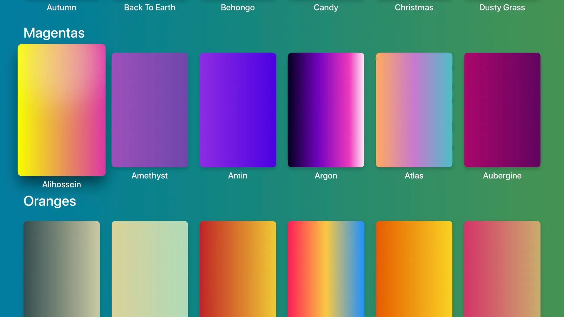Gradient TV screenshot