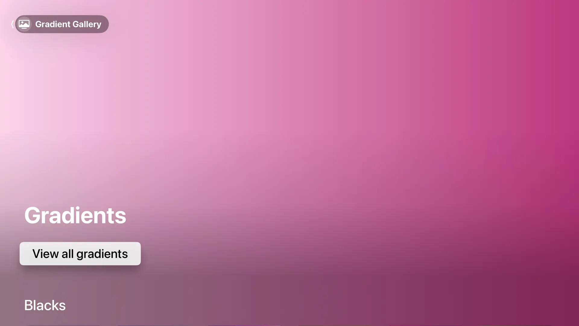Gradient TV screenshot