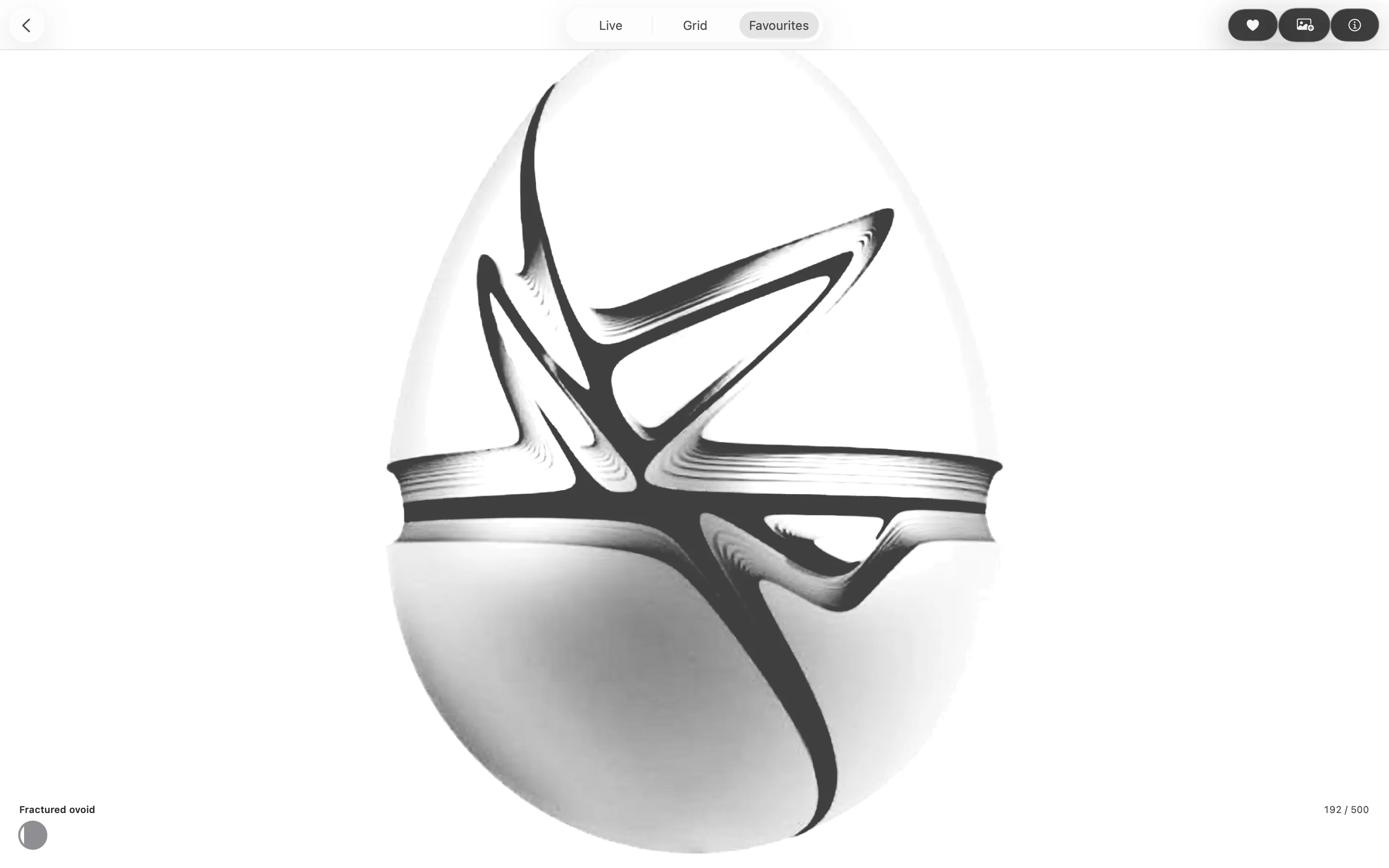 New Polygon favourites view showing Fractured ovoid