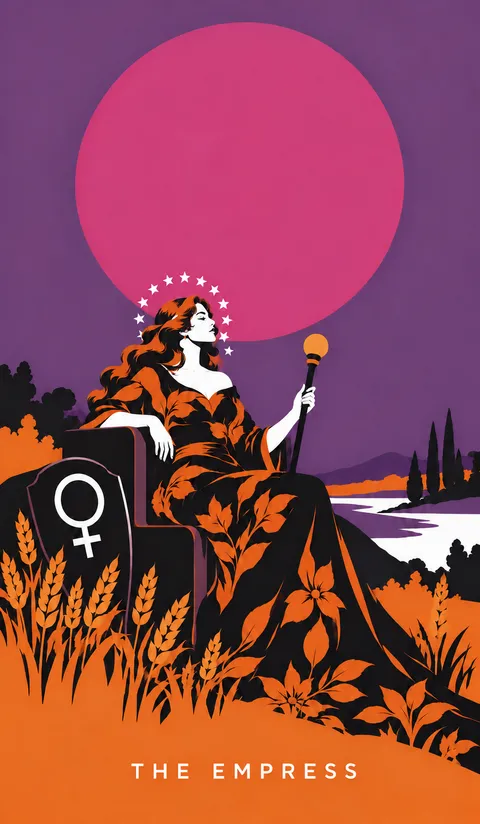 Neon Tarot Modern deck: the empress