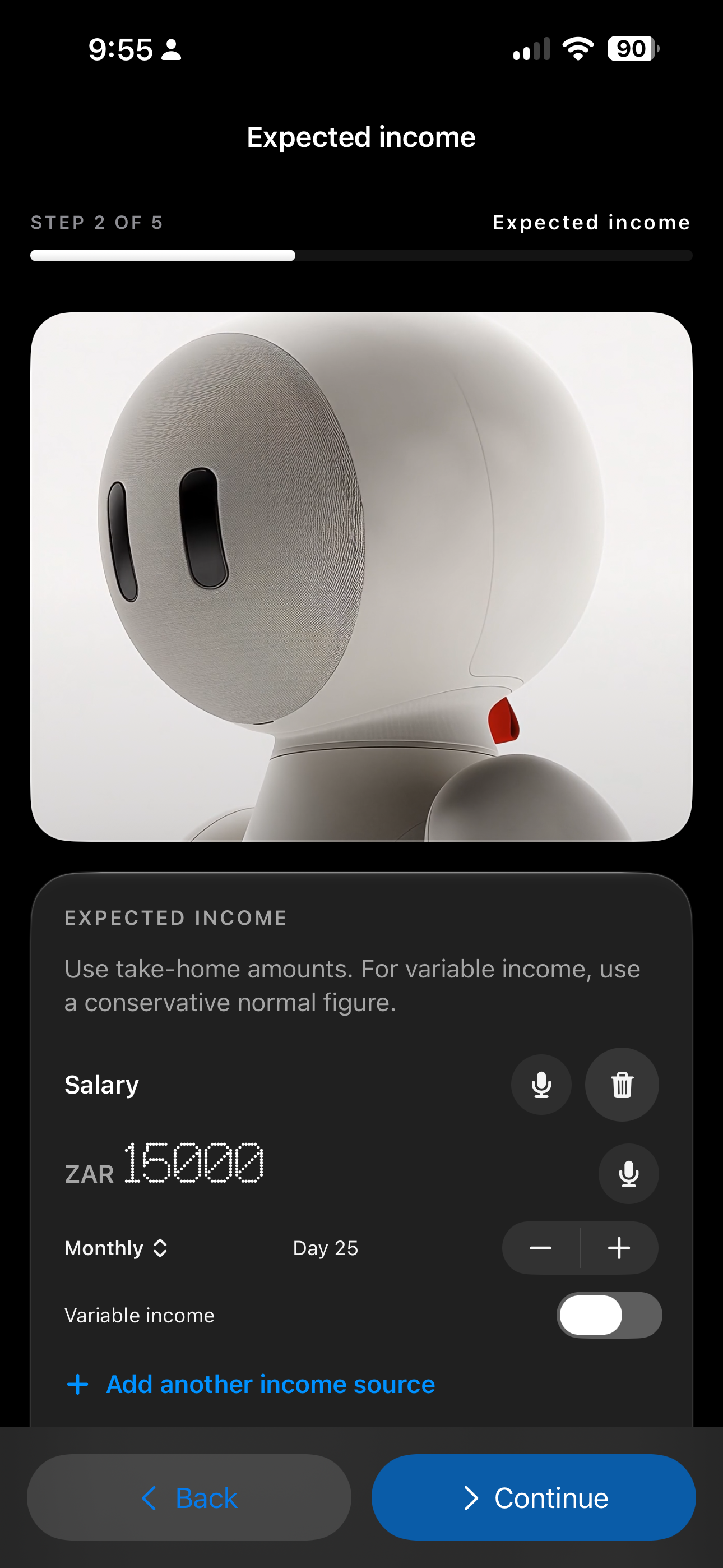Robobudget app screenshot 3