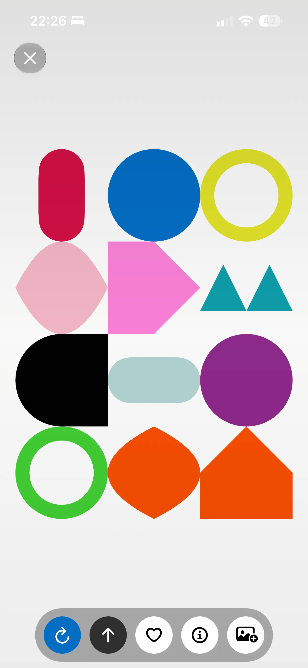 Design Pixel iPhone screenshot 3: geometric artwork and creative controls