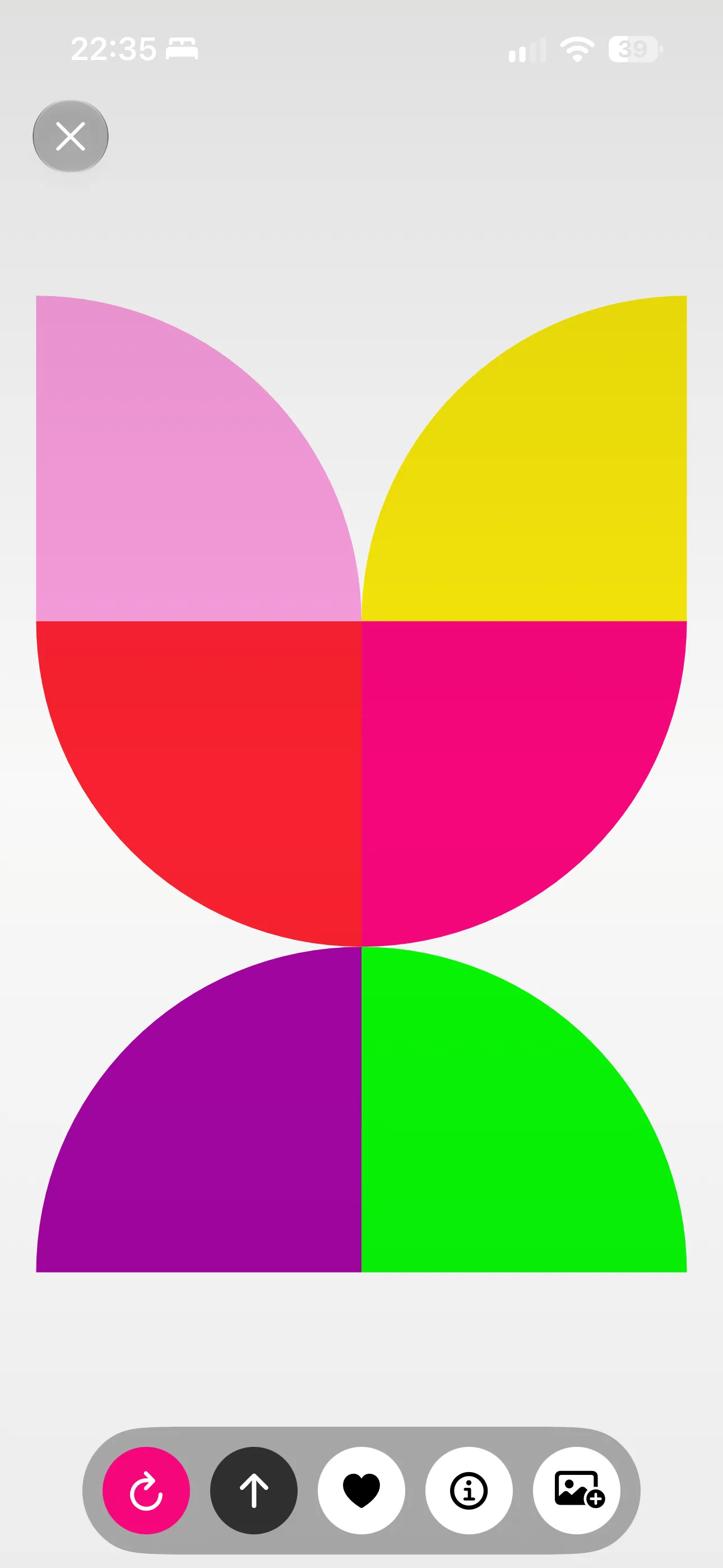 Design Pixel iPhone screenshot 6: geometric artwork and creative controls