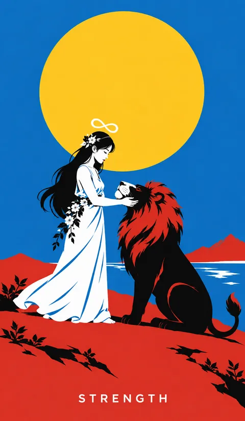 Neon Tarot Modern deck: strength