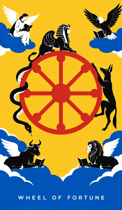 Neon Tarot Modern deck: wheel of fortune