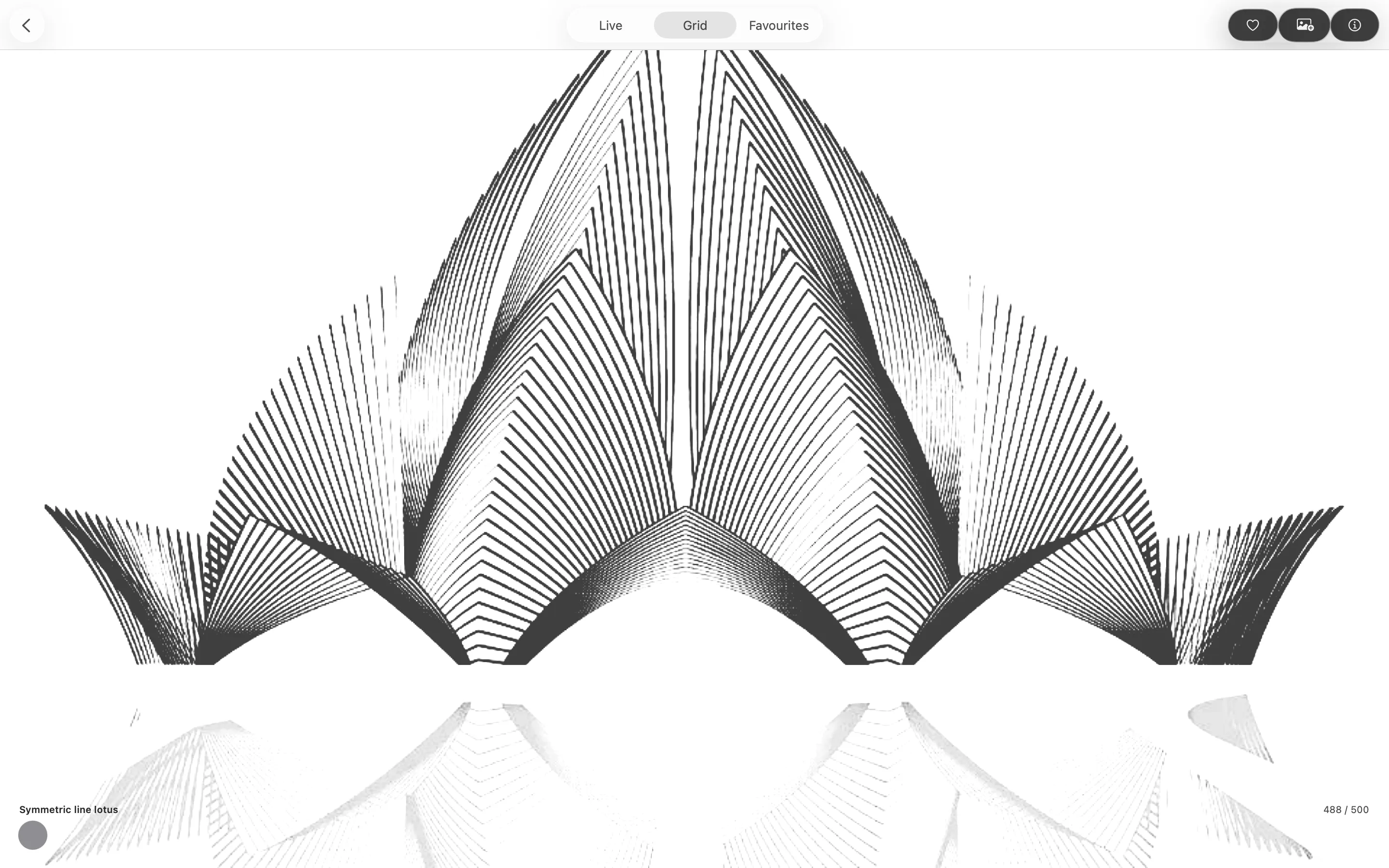 New Polygon grid view showing Symmetric line lotus