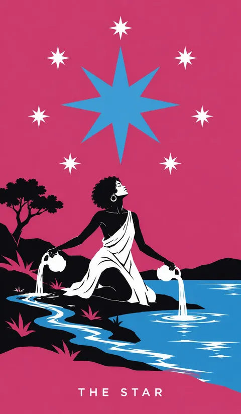 Neon Tarot Modern deck: the star
